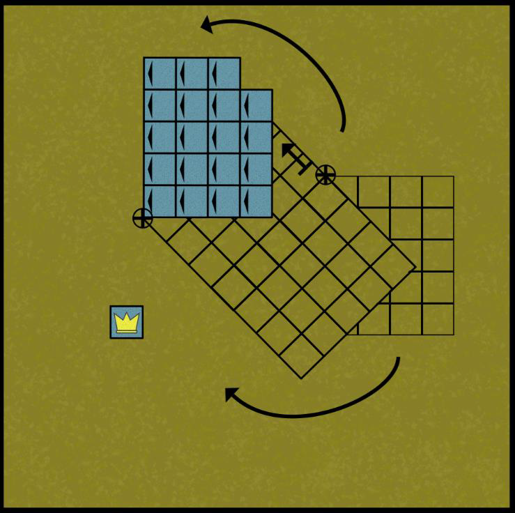Diagram showing the unit then moving off separately in the Remaining Moves sub-phase.